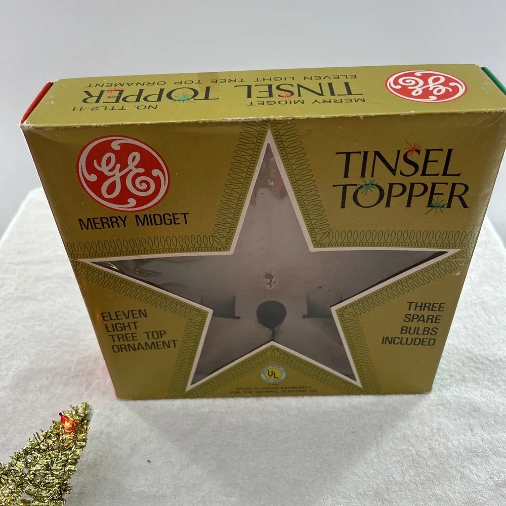 Vintage Christmas Decor Star Tree Top Light Up Topper Works Multi Lights Retro